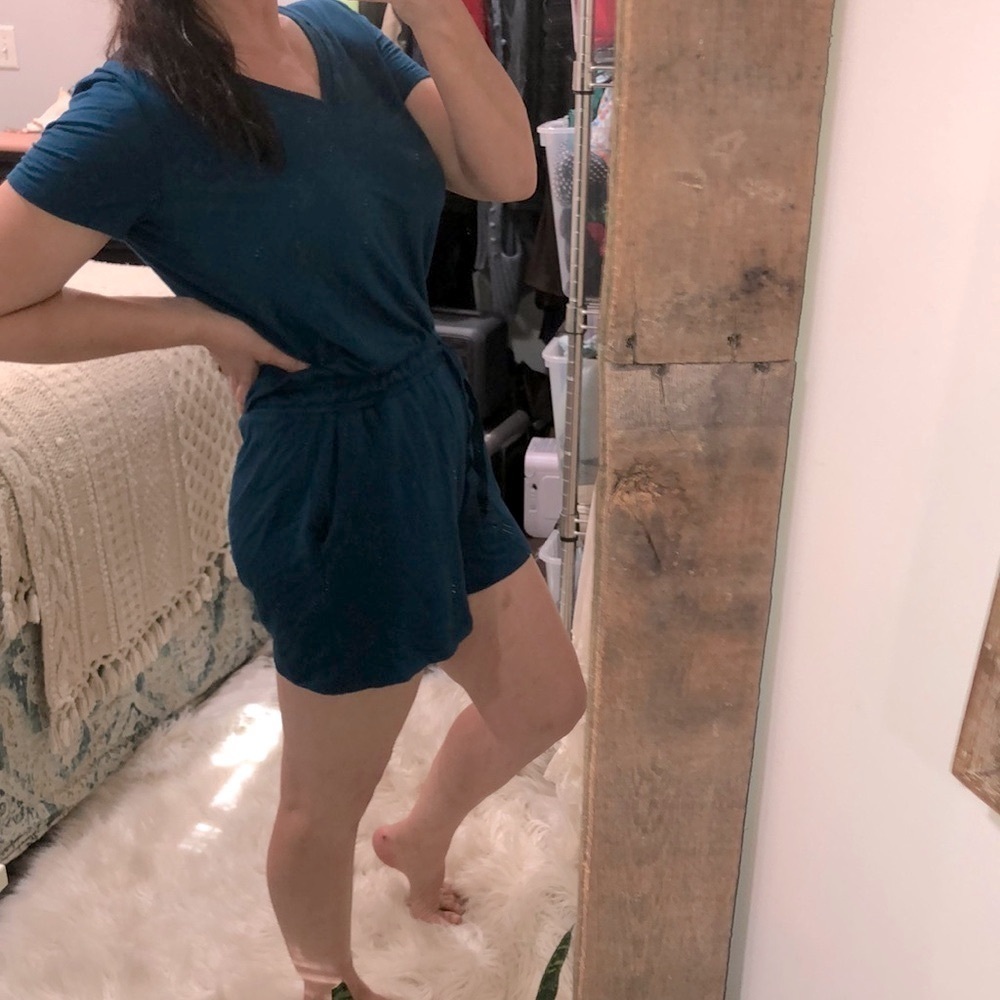 Daily Ritual dark turquoise romper size medium - Picture 4 of 11